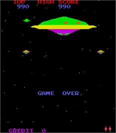 Game Over Screen for Defend the Terra Attack on the Red UFO.