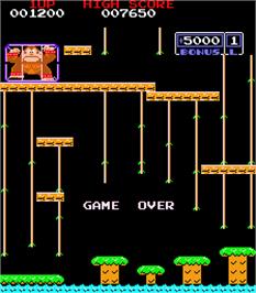 Game Over Screen for Donkey Kong 3.