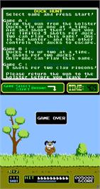 Game Over Screen for Duck Hunt.