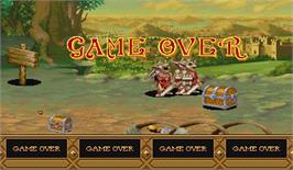 Game Over Screen for Dungeons & Dragons: Tower of Doom.