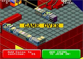 Game Over Screen for Escape from the Planet of the Robot Monsters.