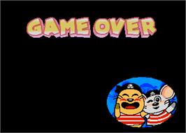 Game Over Screen for Exciting Animal Land Jr..