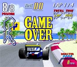 Game Over Screen for F-1 Grand Prix Star II.
