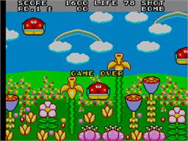 Game Over Screen for Fantasy Zone 2.