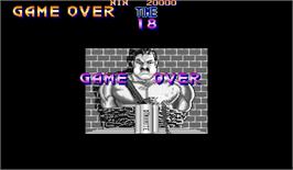 Game Over Screen for Final Fight.