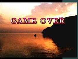Game Over Screen for Fisherman's Bait - A Bass Challenge.