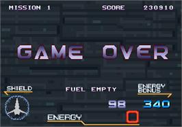 Game Over Screen for Galaxy Force 2.