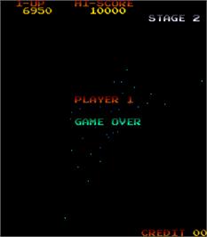 Game Over Screen for Gyruss.