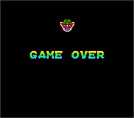 Game Over Screen for Hacha Mecha Fighter.