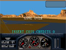 Game Over Screen for Hard Drivin's Airborne.