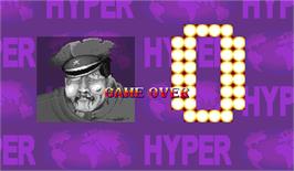Game Over Screen for Hyper Street Fighter II: The Anniversary Edition.