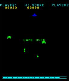 Game Over Screen for Invader's Revenge.
