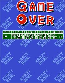 Game Over Screen for Krazy Bowl.
