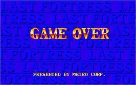 Game Over Screen for Last Fortress - Toride.