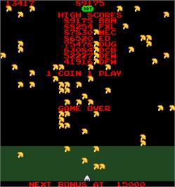 Game Over Screen for Millipede.