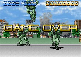 Game Over Screen for Mobil Suit Gundam Final Shooting.