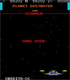 Game Over Screen for Orbitron.