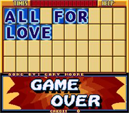 Game Over Screen for Pop's Pop's.
