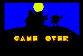 Game Over Screen for Professor Pac-Man.
