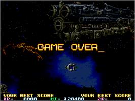 Game Over Screen for R-Type Leo.