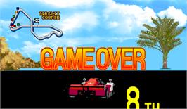 Game Over Screen for Racin' Force.