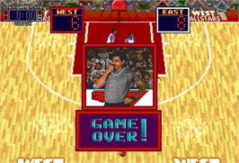 Game Over Screen for Rim Rockin' Basketball.