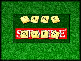 Game Over Screen for Scrabble.