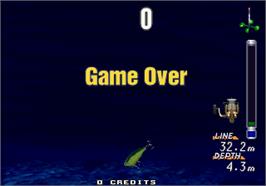 Game Over Screen for Sea Bass Fishing.
