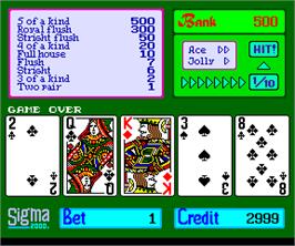 Game Over Screen for Sigma Poker 2000.