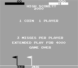 Game Over Screen for Sky Diver.