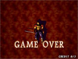 Game Over Screen for Soul Edge Ver. II.