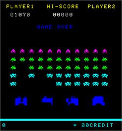 Game Over Screen for Space Intruder.