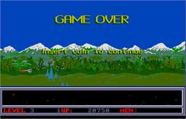 Game Over Screen for Space Ranger.