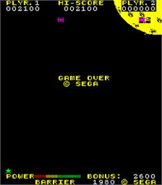 Game Over Screen for Space Trek.