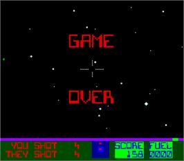 Game Over Screen for Star Fire.