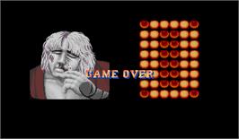 Game Over Screen for Street Fighter II': Champion Edition.