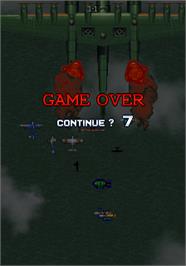 Game Over Screen for Strikers 1945 II.