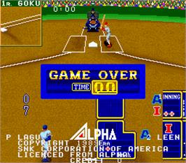 Game Over Screen for Super Champion Baseball.