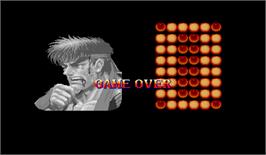 Game Over Screen for Super Street Fighter II: The New Challengers.
