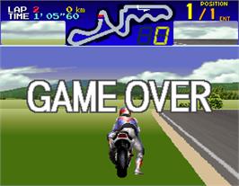 Game Over Screen for Suzuka 8 Hours.