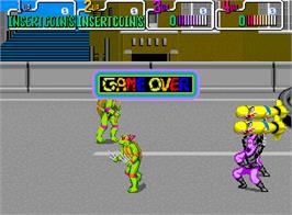 Game Over Screen for Teenage Mutant Ninja Turtles.
