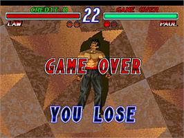 Game Over Screen for Tekken 2.