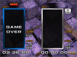 Game Over Screen for Tetris the Absolute The Grand Master 2 Plus.