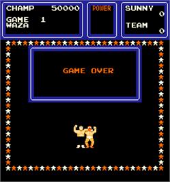 Game Over Screen for The Big Pro Wrestling!.
