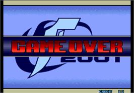 Game Over Screen for The King of Fighters 2001.