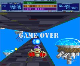 Game Over Screen for Thunder Ceptor II.