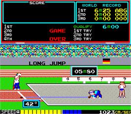 Game Over Screen for Track & Field.