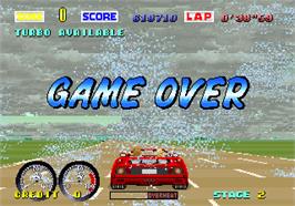 Game Over Screen for Turbo Out Run.