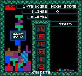 Game Over Screen for Vs. Tetris.