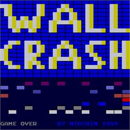 Game Over Screen for Wall Crash.